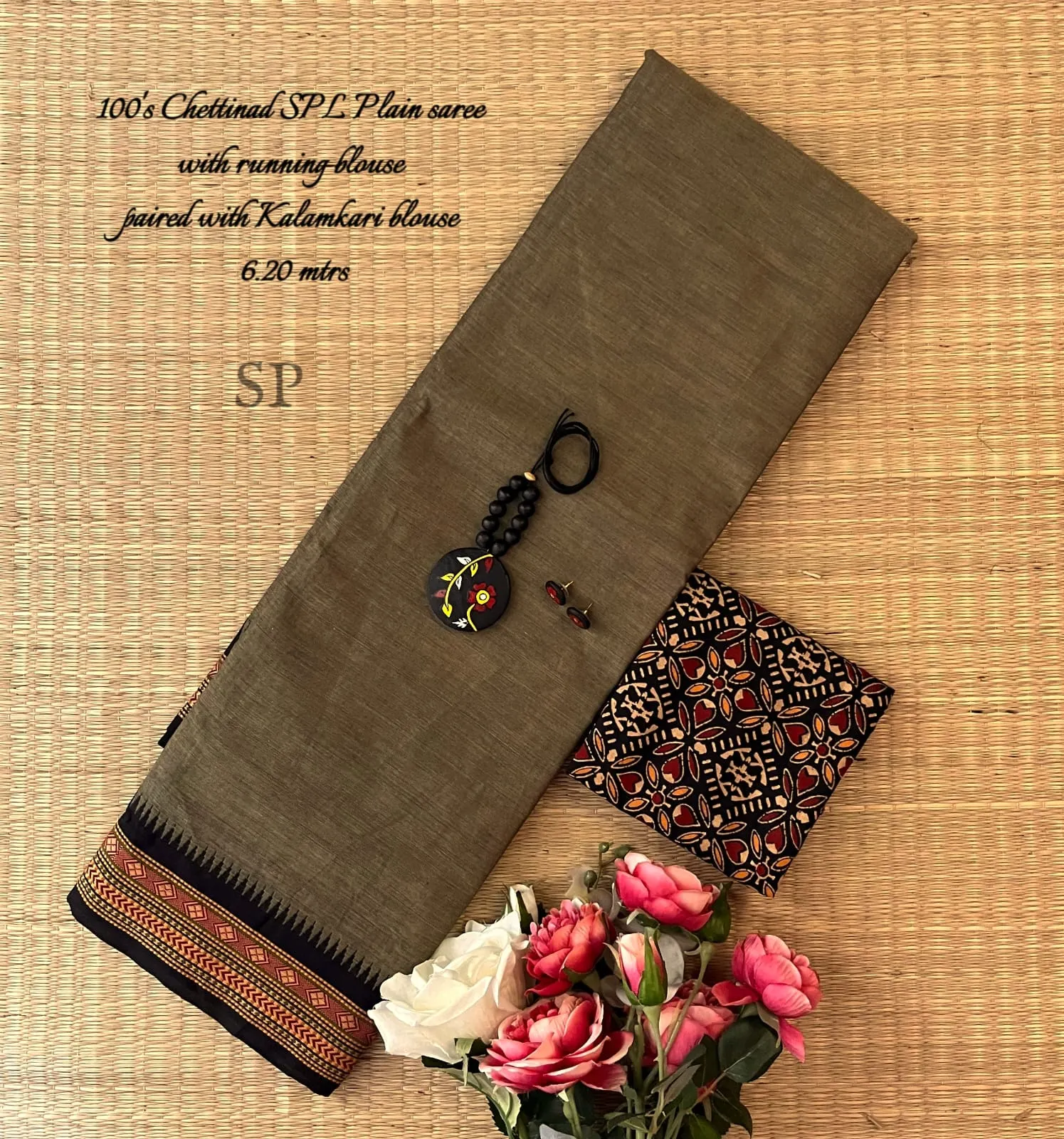 Kalamkari Paired Chettinad Cotton Saree